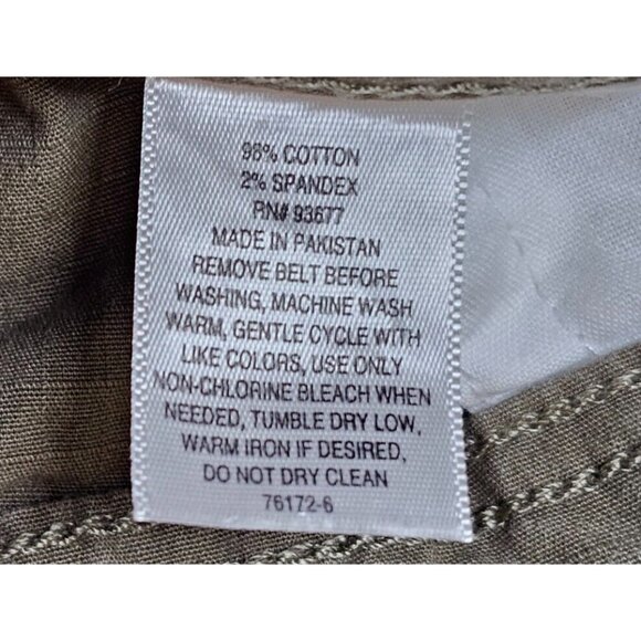 Mutual Weave Mens 48x11 Green Stretch Belted Heavyweight Canvas Cargo Shorts - Picture 12 of 12